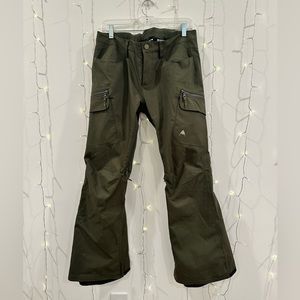 Women's Burton Gloria Snowboard Pant - Med Short Olive Green
